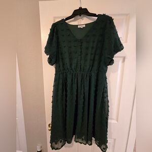 Emerald green dress -size 1X